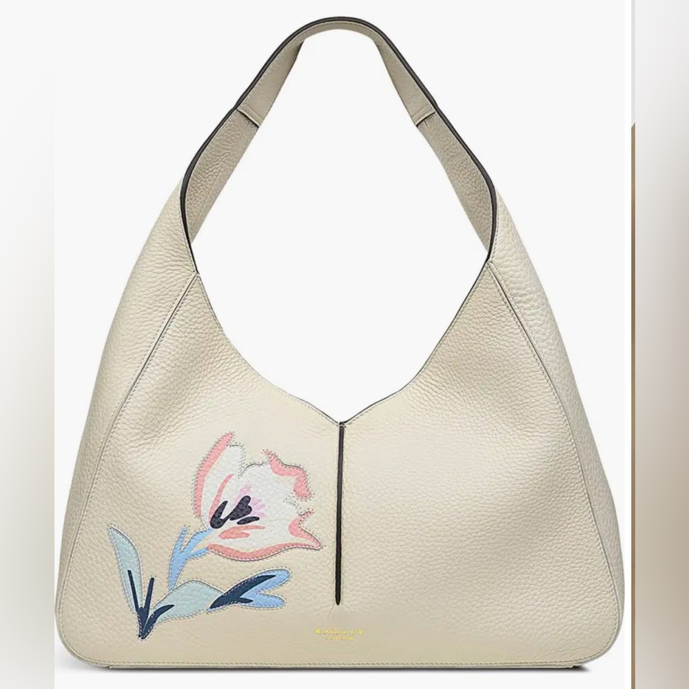 RADLEY LONDON Cream Hobo Bag with Floral Design